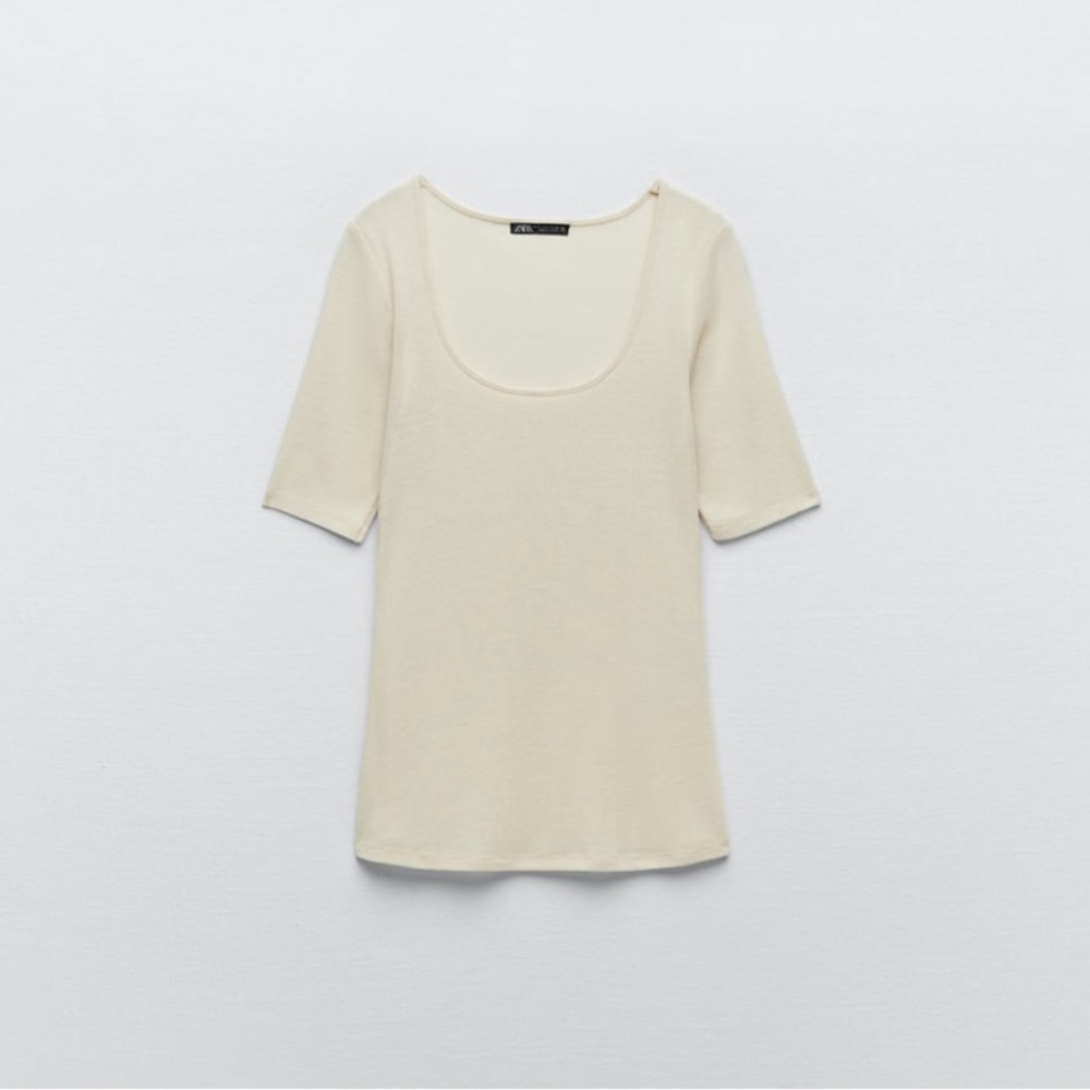 NWT ZARA soft short sleeve top